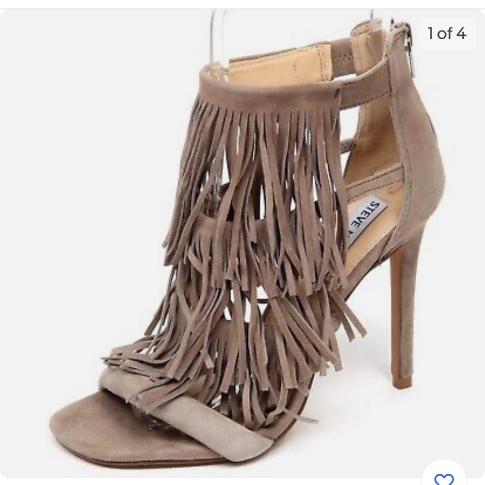 STEVE MADDEN FRINGLY taupe